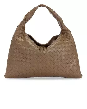 Маленькая сумка для хмеля Bottega Veneta, цвет Pinecone & Muse Brass