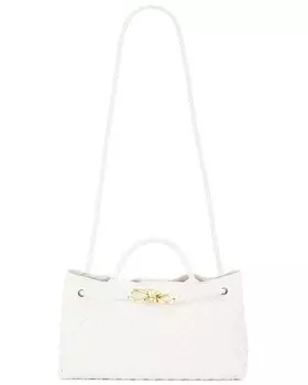 Маленькая сумка East West Andiamo Bottega Veneta, цвет White & Muse Brass