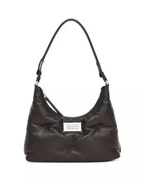 Маленькая сумка-хобо Maison Margiela Glam Slam Hobo, черный