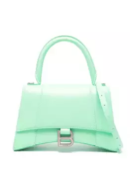 Маленькая сумка Hourglass с верхней ручкой BALENCIAGA, зеленый