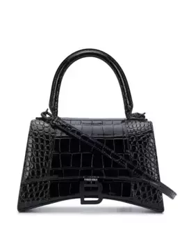 Маленькая сумка Hourglass с верхней ручкой BALENCIAGA, черный