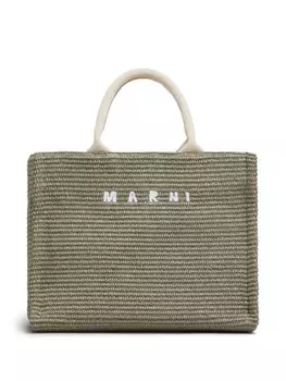 Маленькая сумка из рафии Marni, зеленый