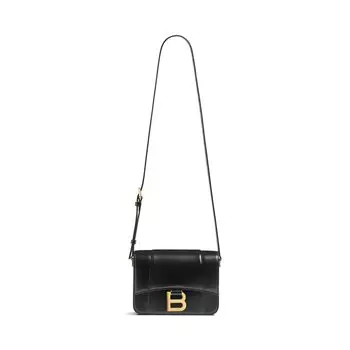 Маленькая сумка-клапан «Песочные часы» BALENCIAGA, черный