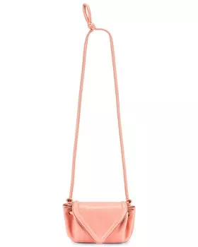 Маленькая сумка-клюв Bottega Veneta, цвет Peachy & Silver