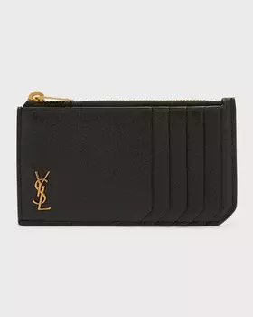 Маленькая сумка-кошелек YSL с монограммой на молнии Saint Laurent