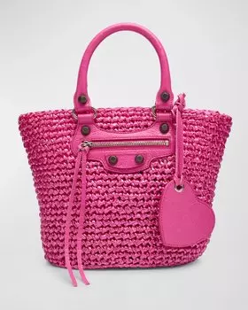 Маленькая сумка Le Cagole Balenciaga, цвет Light Pink