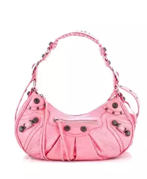 Маленькая сумка Le Cagole Giant Studs через плечо из тисненой кожи Pre-Owned Balenciaga, розовый