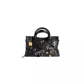 Маленькая сумка Le City с булавками BALENCIAGA, черный