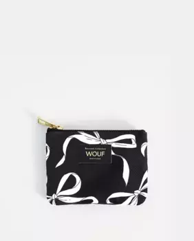 Маленькая сумка-мешочек с принтом в виде черно-белого банта Wouf, черный