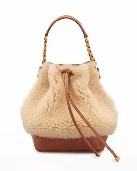 Маленькая сумка-мешок Emmanuelle из овчины Saint Laurent