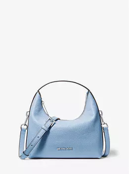 Маленькая сумка-мессенджер Ember из шагреневой кожи Michael Kors, синий