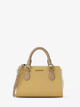 Маленькая сумка-мессенджер Marilyn из сафьяновой кожи с цветными блоками Michael Kors, мультиколор
