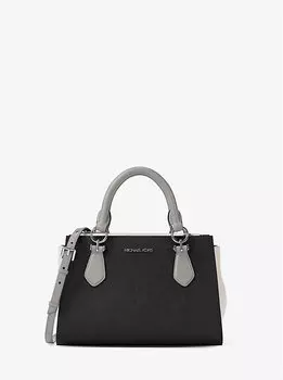 Маленькая сумка-мессенджер Marilyn из сафьяновой кожи с цветными блоками Michael Kors, мультиколор