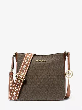 Маленькая сумка-мессенджер с фирменным логотипом Jet set travel Michael Kors, коричневый