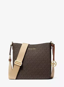 Маленькая сумка-мессенджер с фирменным логотипом Jet set travel Michael Kors, коричневый