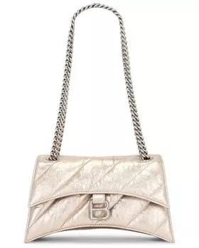 Маленькая сумка на цепочке Crush Balenciaga, цвет Stone Beige