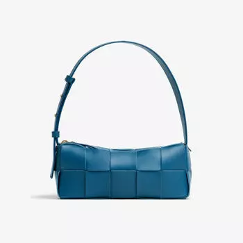 Маленькая сумка на плечо Brick Cassette из кожи с узором интреччато Bottega Veneta, желтый