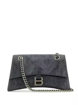 Маленькая сумка на плечо Crush с цепочкой BALENCIAGA, серый