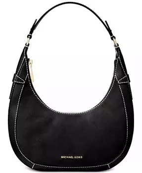 Маленькая сумка на плечо Preston с полумесяцем и молнией сверху Michael Kors, черный