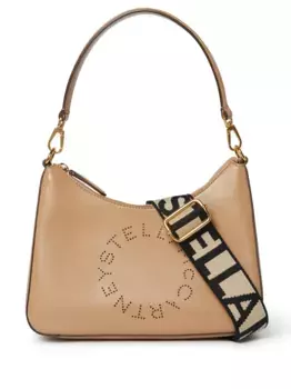 Маленькая сумка на плечо с логотипом STELLA MCCARTNEY, коричневый