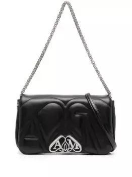 Маленькая сумка на плечо The Seal Alexander McQueen, черный