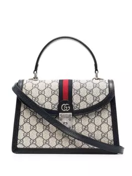 Маленькая сумка Ophidia с верхней ручкой Gucci, нейтральный цвет