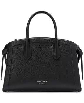 Маленькая сумка-портфель Knott из шагреневой кожи на молнии kate spade new york, черный