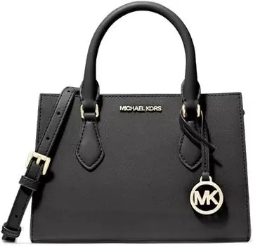 Маленькая сумка-портфель Michael Kors Sheila, черный с золотой фурнитурой