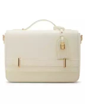 Маленькая сумка-портфель с клапаном на поясе Anne Klein, белый