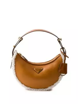Маленькая сумка Prada из овчины, коричневый