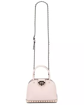 Маленькая сумка с двойной ручкой Rockstud Valentino Garavani, цвет Rose Quartz