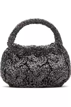 Маленькая сумка с кабельной вязкой Jw Anderson, цвет gunmetal