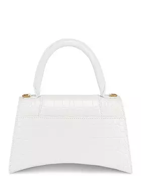 Маленькая сумка с ручкой сверху «Песочные часы» Balenciaga, белый