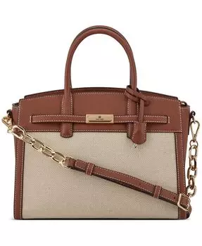 Маленькая сумка-саквояж Dax Jet Set Nine West, цвет Natural, Saddle Tan