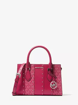 Маленькая сумка-саквояж Sheila с заклепками и фирменным логотипом Michael Kors, мультиколор
