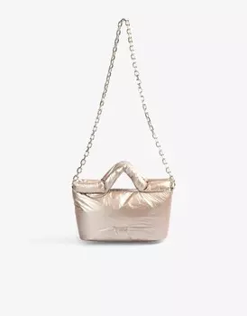 Маленькая сумка Scalpers с ручкой вверху, золотистый металлик