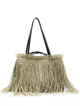 Маленькая сумка-шоппер Frange Anita Bilardi, зеленый