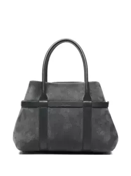 Маленькая сумка-шоппер Ghiera из телячьей кожи с отделкой Loro Piana, синий