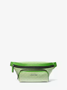 Маленькая сумка-слинг Cooper с фирменным логотипом и эффектом омбре Michael Kors, зеленый
