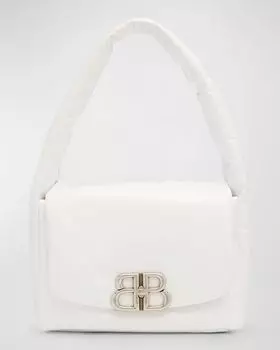 Маленькая сумка-слинг Monaco Balenciaga, цвет Optic White