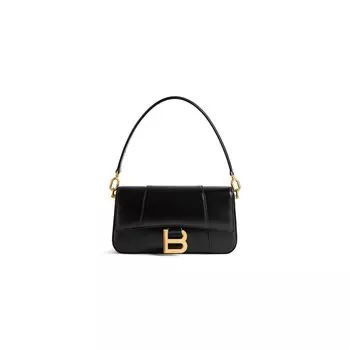 Маленькая сумка-слинг «Песочные часы» BALENCIAGA, черный