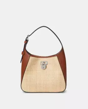 Маленькая сумка Tanner из рафии Lauren Ralph Lauren, цвет Natural