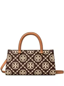 Маленькая сумка Tory Burch с монограммой T, коричневый