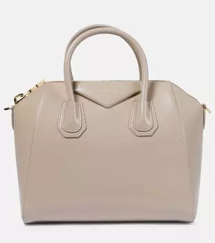 Маленькая сумка-тоут Antigona из кожи Givenchy, бежевый
