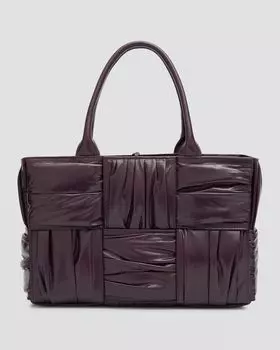 Маленькая сумка-тоут Arco Bottega Veneta, цвет Dark Mystic-Muse Br