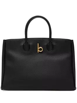 Маленькая сумка-тоут Burberry «Лошадь-качалка», черный