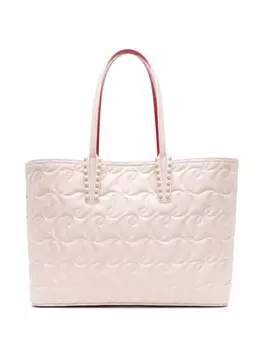 Маленькая сумка-тоут Cabata Christian Louboutin, бежевый