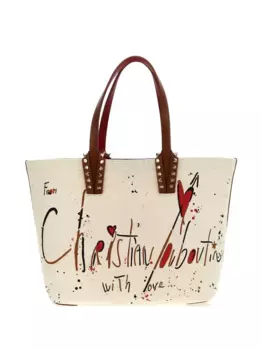 Маленькая сумка-тоут Cabata Christian Louboutin, нейтральный