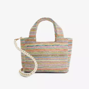Маленькая сумка-тоут drios из рафии Dune, мультиколор