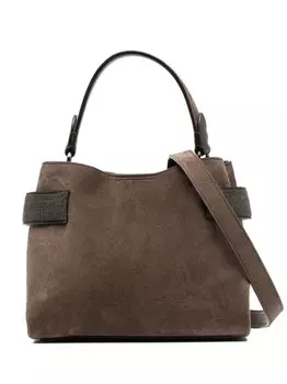 Маленькая сумка-тоут Essence Brunello Cucinelli, коричневый
